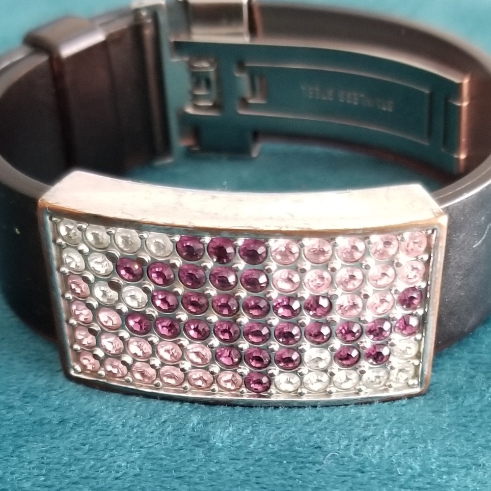 Authentic Swarovski adjustable rubber wrist piece